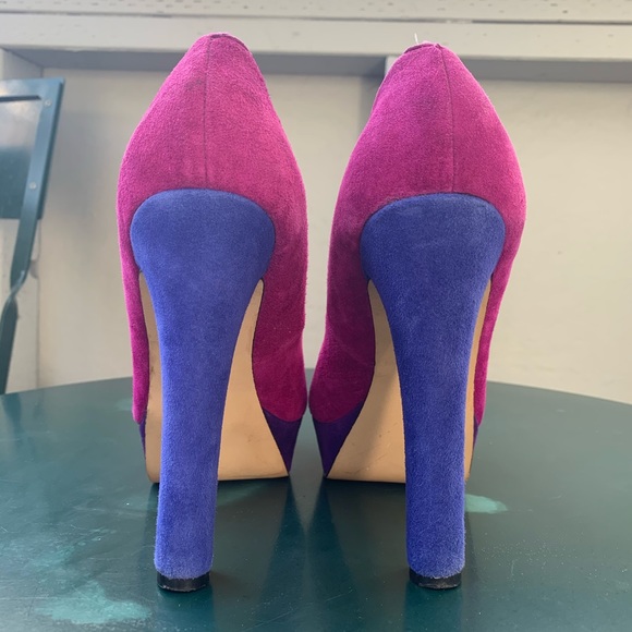 Steve Madden Suede Colorblock Heels - Picture 3 of 5